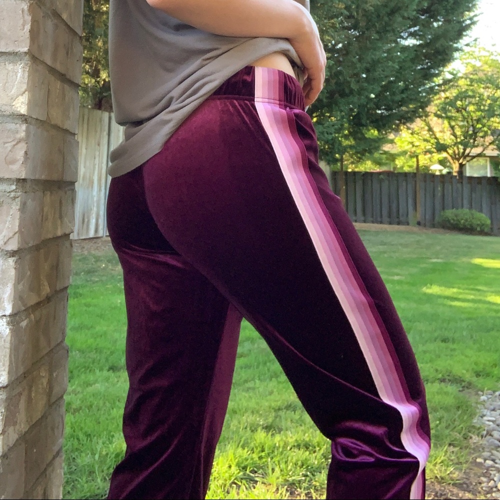 Forever 21 velvet purple sweatpants